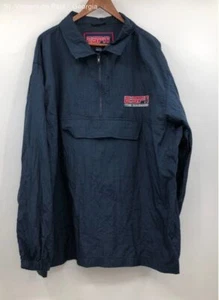 Men's Espn Blue 1/4 Zip Windbreaker Jacket Pullover - Size Xl - Picture 1 of 9
