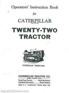 Caterpillar 22 Crawler Operators Manual - Picture 1 of 1