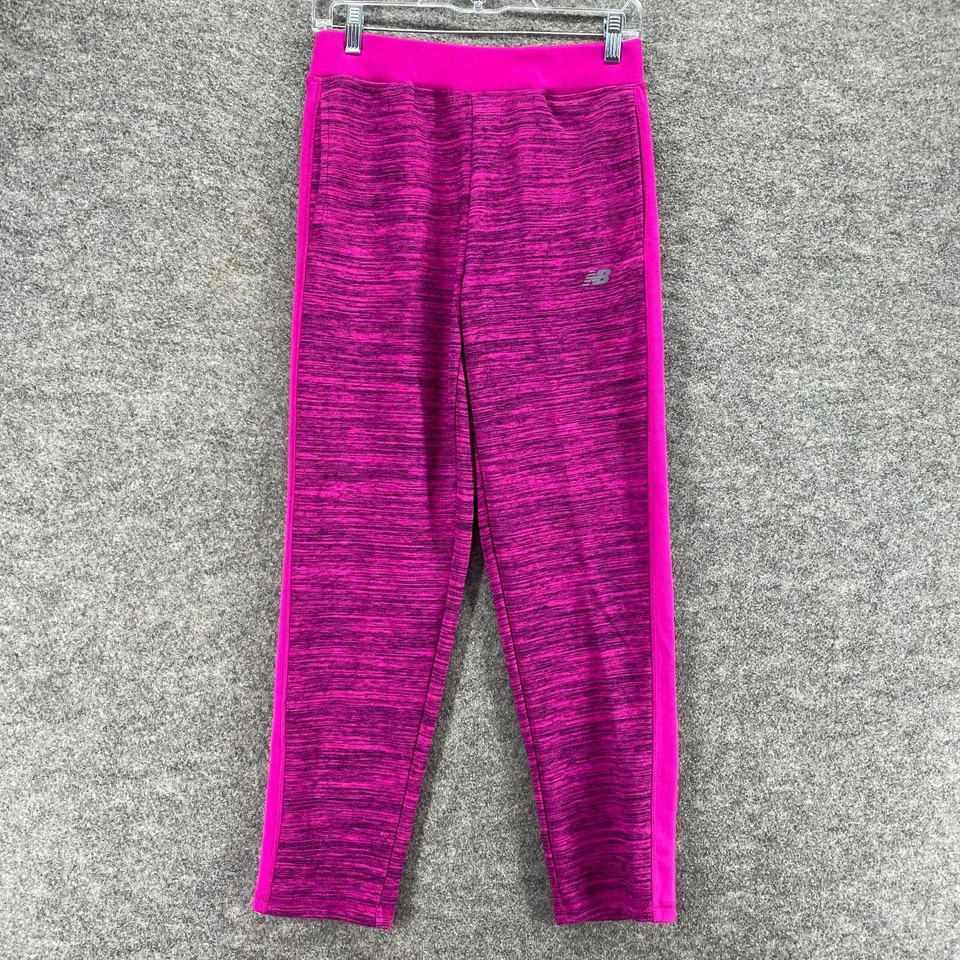 New Balance Ropa Activa Leggings Mujer 14 Rosa Rayas Tiro Alto Capri Pull On Foto 1 de 4