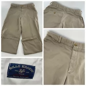 Pantalones Bills Khakis M1 33x29 Hombre Beige 100% Algodón Chino Puños EE. UU. YGI R4-77 - Imagen 1 de 13