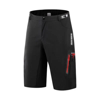 WOSAWE Hombres MTB Bicicleta de Montaña Sueltos Ciclismo Pantalones Cortos Calce Suelto Verano Foto 1 de 4