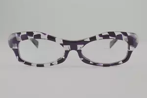 Raro Auténtico Alain Mikli AL 1245 A025 53mm Cristal Púrpura Negro Gafas Francia - Imagen 1 de 6