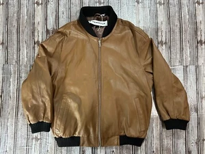 Chaqueta Bomber Nour Hammour Marly Cuero Relajado Talla 36 Nueva Sin Etiquetas MSPR 1799 Marrón - Imagen 1 de 7