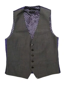 TED BAKER UVP 120£ WESTE GRÖSSE 38 R EUR 48 Herren Neu mit Etikett Anthrazit Wollmischung  - Bild 1 von 17