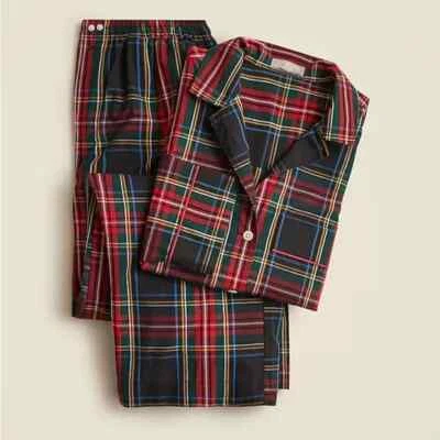 Conjunto de pantalón de pijama J.Crew en tartán Stewart 100 % algodón popelina para mujer talla XXS Foto 1 de 4