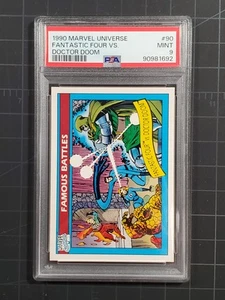 1990 Impel Marvel Universe #90 Fantastic Four vs. Doctor Doom PSA 9 - Picture 1 of 2