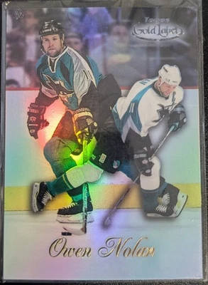1998-99 Topps Gold Label variante negra #14 Owen Nolan San José Sharks ¡Como nuevo! Foto 1 de 2