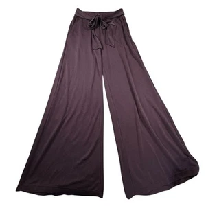 Fabletics Chris Hose Damen Medium M weinrot �� gewaschen Trikot weites Bein Bindegürtel - Bild 1 von 6