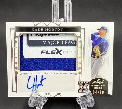 2022 LEAF TRINITY CADE HORTON ROOKIE JUMBO PATCH TAG AUTOGRAPH/99! CHICAGO CUBS! - Image 1 of 4