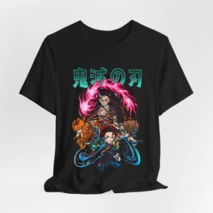 Anime Graphic Tee, Demon Slayer Shirt, Manga Fan Gift, Short Sleeve T-Shirt, - Picture 1 of 14