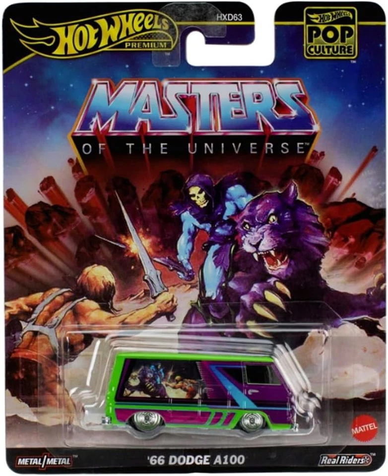 MASTER OF THE UNIVERSE Modello DieCast DODGE A100 1/64 7cm Hot Wheels JBL69 - Immagine 1 di 1