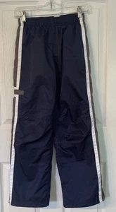 LL Bean Athletic Pants Boys  Size 12 Navy Blue Wind Pants Lined - Picture 1 of 8