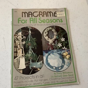 Macramé para todas las estaciones publicaciones artesanales 1978 47 proyectos perchas joyería etc. - Imagen 1 de 5