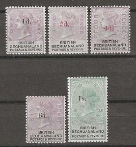 BECHUANALAND 1888 SG 22/28 MINT - Picture 1 of 3