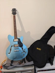 Revelation RT-45 'Pelham Blue' Semi Acoustic Electric Guitar in Tip Top Conditio - Picture 1 of 24