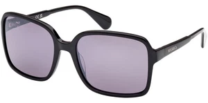 Gafas de sol cuadradas suaves de gran tamaño negras brillantes Max & Co para mujer - MO0079 01C 57 - Imagen 1 de 3