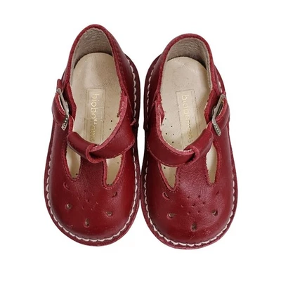 Zapatos Mary Jane de cuero rojo con hebilla TStrap talla 5 Bilbottoms LAmour para niñas pequeñas Foto 1 de 4