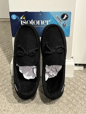 Zapatillas de espuma viscoelástica avanzada Isotoner para mujer negras M (8-9) NUEVAS Foto 1 de 4