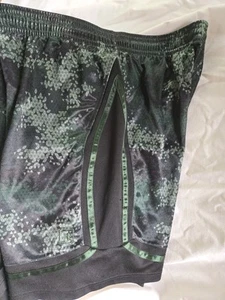 Mens, And One, Activewear Shorts. Green/ Black. Camo,  XL/TG. Waist 36.  - Picture 1 of 10