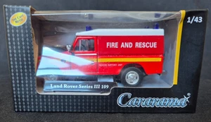 OXFORD CARARAMA 1/43 DIE-CAST LAND ROVER SERIES III 109 FIRE AND RESCUE - BOXED - Picture 1 of 8