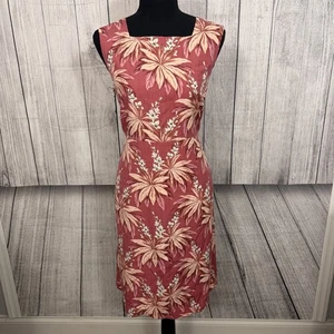 Tommy Bahama Women's Size 10 Red Silk Floral Tropical Sleeveless Sheath Dress - Picture 1 of 7
