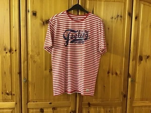 Basefield Herren T-Shirt Unisex Rot-Weiß-Gestreift, Druck Feeling, Größe XXL Neu - Bild 1 von 11