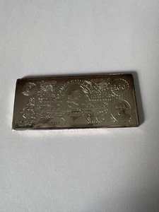 COLLECTABLE Confederate States of America $100 Metal Bar 33 grams - Foto 1 di 2