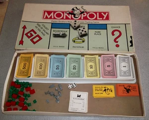 Vtg Monopoly Game Pieces in Original Box 1985 Missing Board and Instructions - Picture 1 of 10