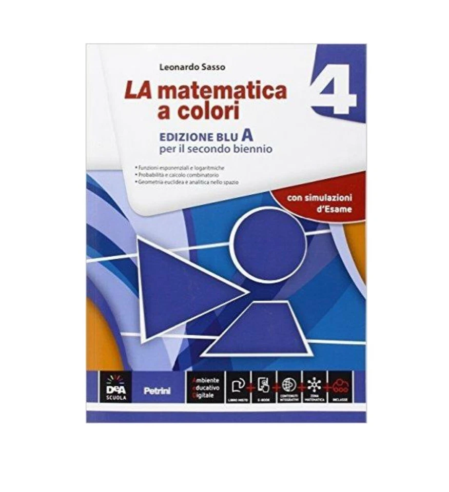 matematica a colori ed blu 4 con ebook sasso 8849421257 - Immagine 1 di 1