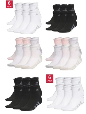 Calcetines tobilleros Adidas Aeroready para mujer, 6 pares a elegir blanco/negro/multicolor Foto 1 de 4