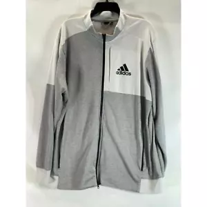 Chaqueta de bombardero ADIDAS gris claro edición del equipo con cremallera para hombre talla 3XL - Imagen 1 de 13
