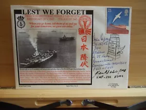 RARE Ltd Ed 1995 Lest We Forget 50th Anni of V-J-Day Multiple Signatures FDC! - Picture 1 of 6
