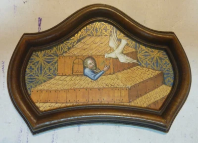 Vintage Bild Noah mit Taube  Arche Sintflut - Bild 1 von 2