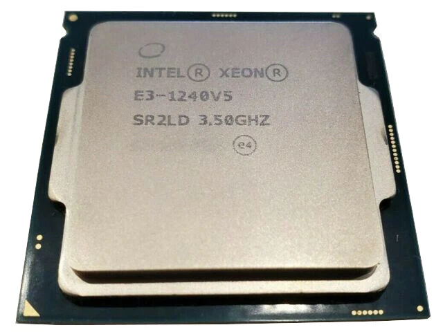 Intel Xeon E3-1240v5 3.5GHz 8M Cache Quadro Cores 0.55V-1.52V Socket FCLGA1151 - Image 1 of 1