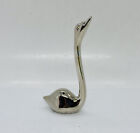 Vintage Abstract Goose Paperweight Long Neck Stainless Steel 4.25” Art Decor 22