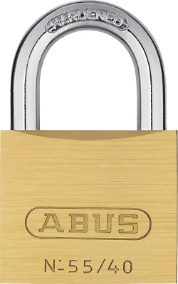 ABUS 55/40 Solid Brass Keyed Padlock with 2 Keys, Hardened Steel Shackle with an - Image 1 of 4