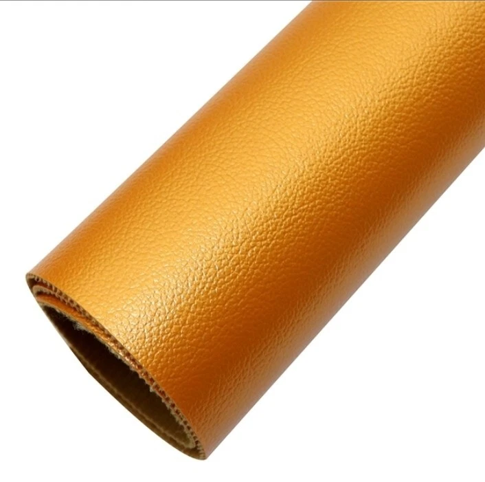 ROLO DE COURO SINTÉTICO LICHIA LARANJA BRILHANTE SÓLIDO 12" x 55" 1247697 - Imagem 1 de 1