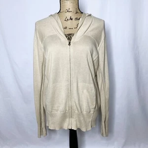 Eileen Fisher Hoodie L beige Strickpullover mit Reißverschluss - Bild 1 von 12