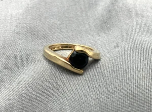 Vintage 14k Yellow Gold Round Sapphire Gem Stone 4.2g Ring Size 7 Fine Jewelry - Picture 1 of 5