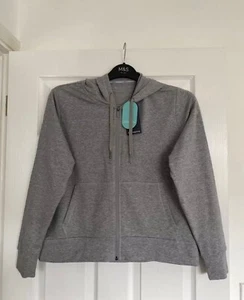 M&S GOODMOVE WOMENS GREY FULL ZIP HOODY HOODED JUMPER Size 18 Bnwt - Picture 1 of 10