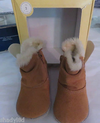 STRIDE RITE ROBEEZ Ms Winter Rush Camel Van Bootie Moc Size 3 6-9 Mos - Image 1 of 2
