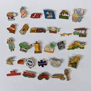 29 prendedores franceses vintage de publicidad y transporte sin respaldo (todos aprox 1 pulgada) - Imagen 1 de 7
