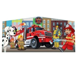 Firefighter Art Panel 10x5 Vinyl Banner for 13ft Inflatable Modular Bounce House - Picture 1 of 3