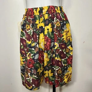 Vintage Jane Ashley Silk Jewel Tone Floral Shorts New with Tags - Picture 1 of 4
