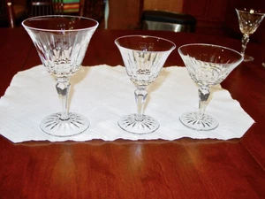 17 RARE VINTAGE ST LOUIS CRYSTAL WINE GLASSES GOBLETS FRANCE STL5 REDUCED - Picture 1 of 12