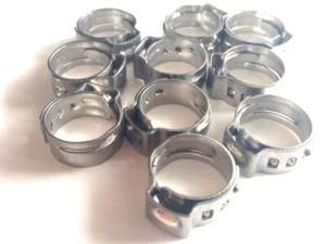 10x Einohrklemme Schlauch Schellen Klemmen 13,3 mm 13,3mm Zapfanlage - Bild 1 von 1