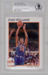 Autógrafo firmado 1991 por John Hot Rod Williams Cavaliers Hoops BAS Beckett - Imagen 1 de 1