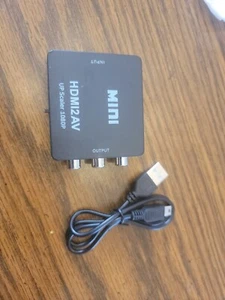 Mini Composite CVBS 3RCA HDMI to AV  Video Converter Adapter 1080p 720p black - Picture 1 of 3
