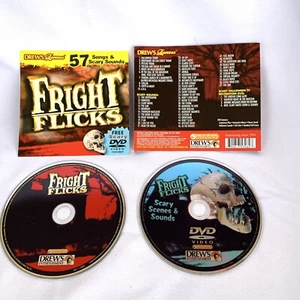 Drew’s Famous Fright Flicks 57 Halloween Songs Scary Sounds TV Video Loop CD DVD - Picture 1 of 8