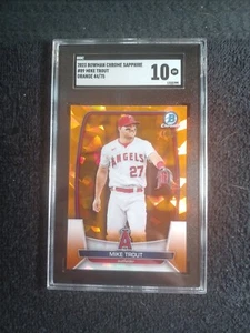 Mike Trout 2023 *44/75* SGC 10 GM Bowman cromo zafiro #89 ~1stB - Imagen 1 de 4